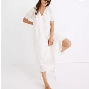 *NWT*Madewell Bubble Sleeeve Tiered Mid Dress